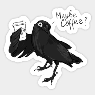 Coffee and crow Sticker